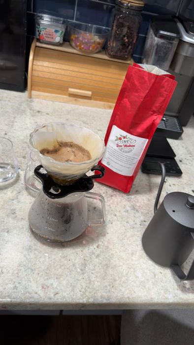 Preparación en casa de café Don Mathías